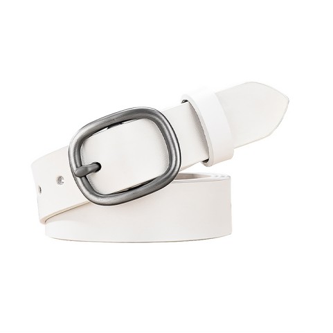 Genuine Leather Pin Buckle Belt