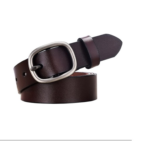 Genuine Leather Pin Buckle Belt