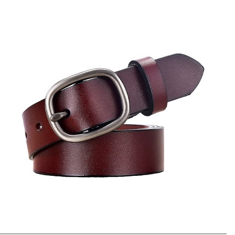 Genuine Leather Pin Buckle Belt
