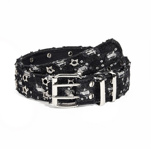 Riveted Denim Belt