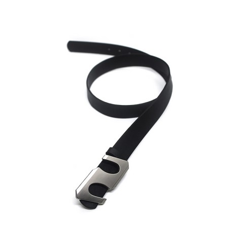 PU Leather Belt with S Shaped Metal Buckle