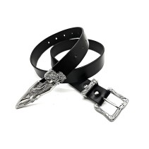 Vintage Niche Carved PU Leather Belt