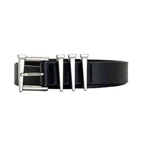 Vintage PU Leather Belt with Nail Buckle
