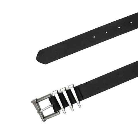 Vintage PU Leather Belt with Nail Buckle