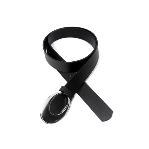 High Quality PU Leather Belt with a Round Buckle