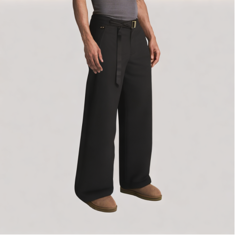 Linen Patterned Casual Pants Linen Patterned Casual Pants