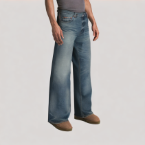 Distressed Loose Fit Jeans