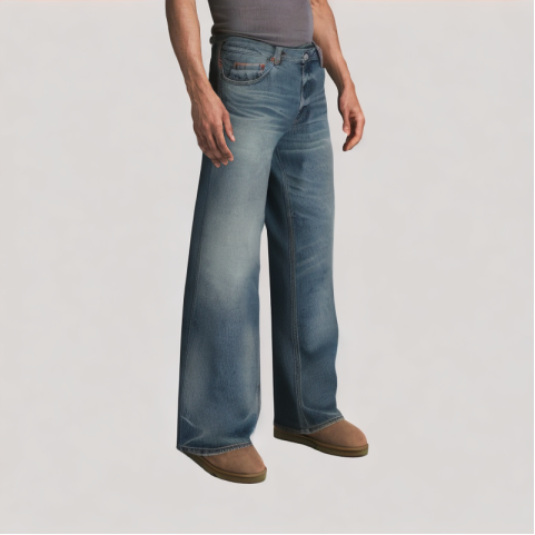 Distressed Loose Fit Jeans