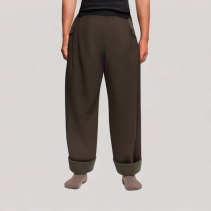 Houndstooth Double Waisted Casual Trousers