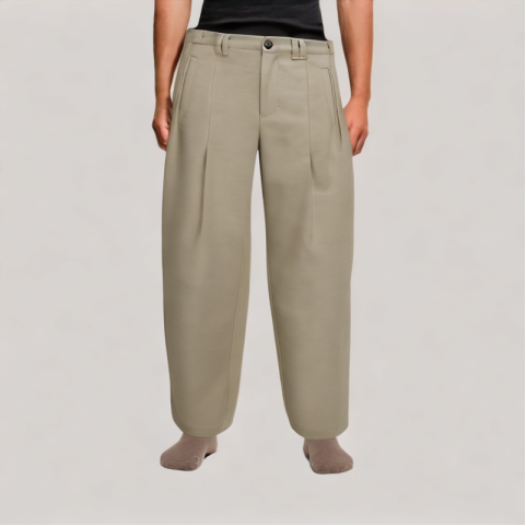 Pleated Wide Leg Casual Pants