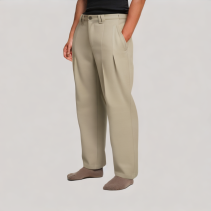 Pleated Wide Leg Casual Pants