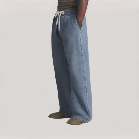 Versatile Elastic Rise Straight Leg Jeans