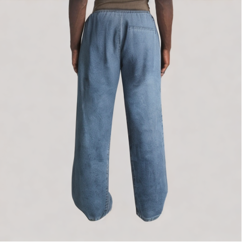 Versatile Elastic Rise Straight Leg Jeans