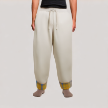 Plaid Rolled Hem Casual Pants