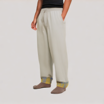 Plaid Rolled Hem Casual Pants