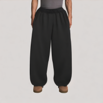 Solid Color Straight Leg Casual Pants