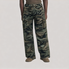 Camouflage Loose Fit Work Pants