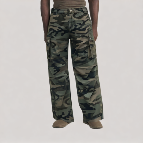 Camouflage Loose Fit Work Pants