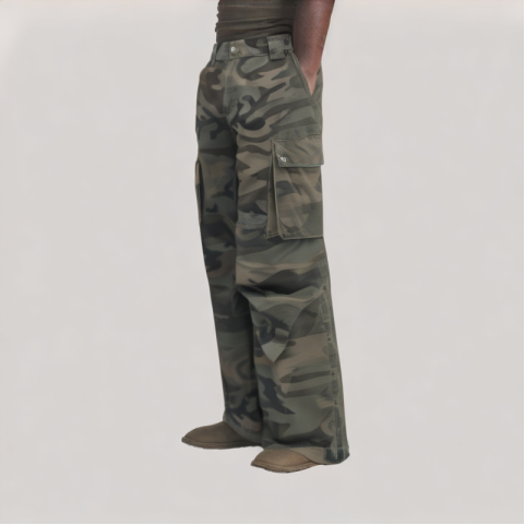 Camouflage Loose Fit Work Pants