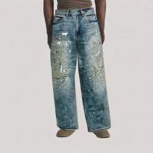 Ink Splattered Distressed Jeans