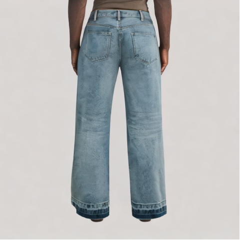 Knife Cut Ripped Denim Trousers