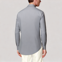 Men's Cotton and Linen Long Sleeved Shirt