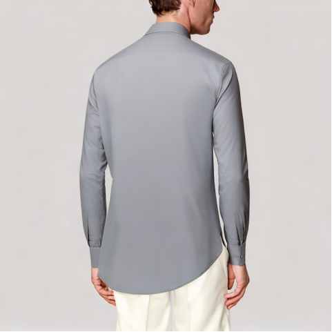 Men's Cotton and Linen Long Sleeved Shirt