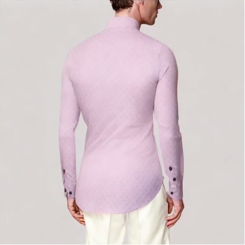Polka Dot Slim Fit Long Sleeve Shirt