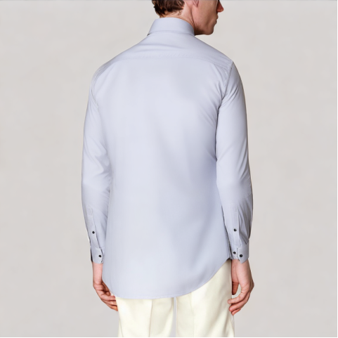 Men's Contrast Polka Dot Long Sleeved Shirt