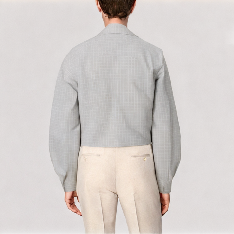 Gray Plaid Long Sleeved Shirt Gray Plaid Long Sleeved Shirt