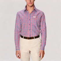 Classic Slim Fit Plaid Long Sleeve Shirt