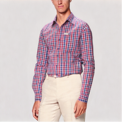 Classic Slim Fit Plaid Long Sleeve Shirt Classic Slim Fit Plaid Long Sleeve Shirt