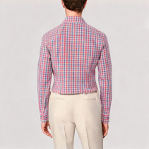 Classic Slim Fit Plaid Long Sleeve Shirt