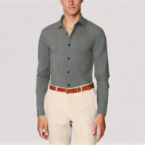 Men's Polka Dot Print Shirt