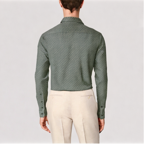 Men's Polka Dot Print Shirt