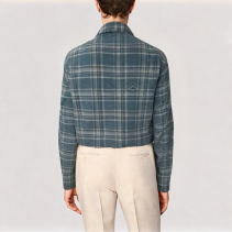 Washed Tree Pattern Plaid Shirt