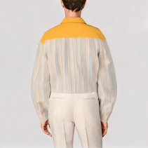 Animal Embroidered Striped Shirt