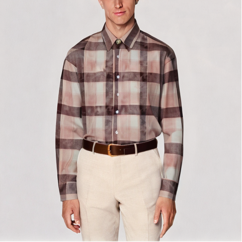 Red Plaid Long Sleeved Shirt