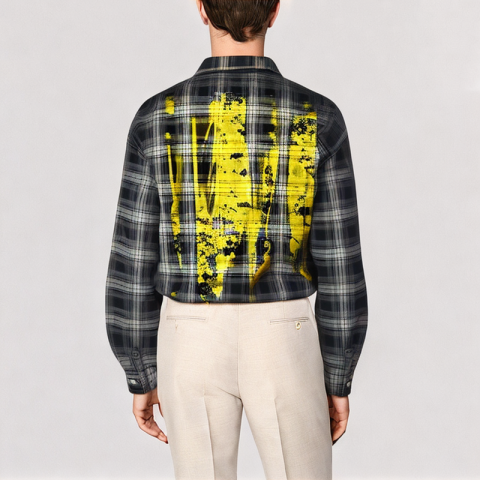 Dark Plaid Long Sleeved Shirt