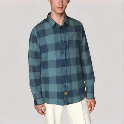 Men's Dark Green Loose Fit Shirt