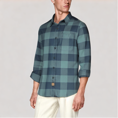 Men's Dark Green Loose Fit Shirt