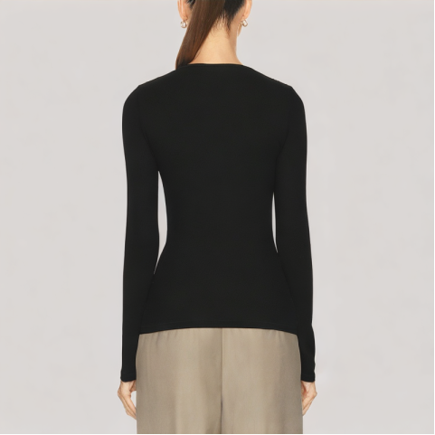 Lace Bow Long Sleeved Top