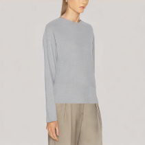 Versatile Round Neck Drop Shoulder Long Sleeve Top