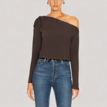 Versatile Strappy Off Shoulder Long Sleeve Top