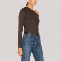 Versatile Strappy Off Shoulder Long Sleeve Top