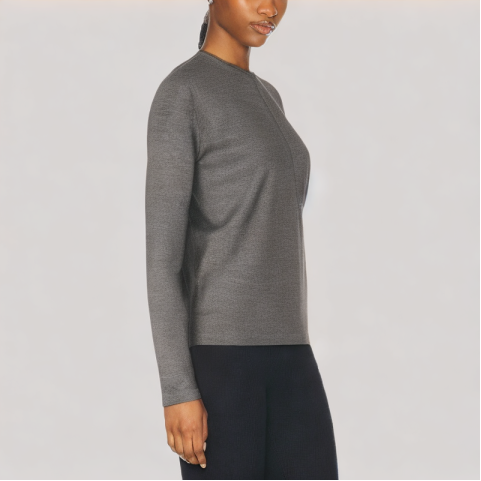 Long Sleeved Top with a Crisscross Hem