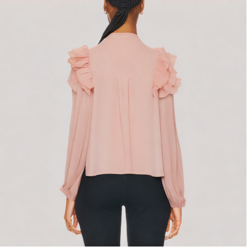 Ruffled Long Sleeved Top Ruffled Long Sleeved Top