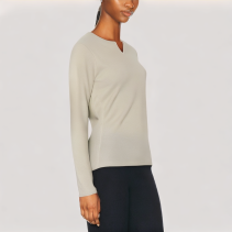 Slim Fit Long Sleeved V Neck Top