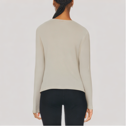 Slim Fit Long Sleeved V Neck Top Slim Fit Long Sleeved V Neck Top