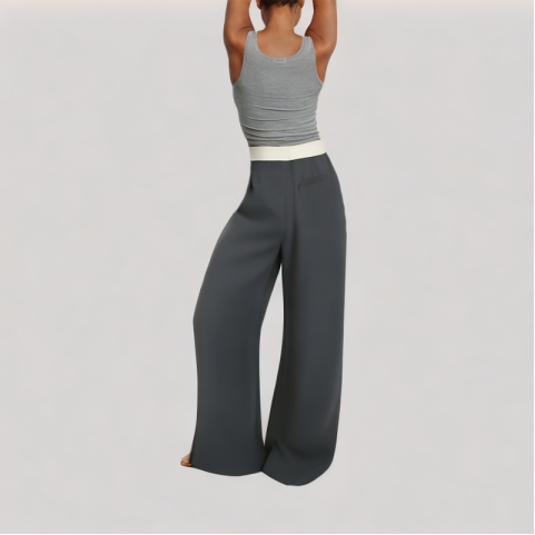 High Waisted Drape Casual Pants High Waisted Drape Casual Pants